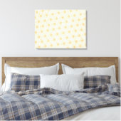 Veld van Daisies Canvas Print, Oranje Afdruk (Insitu (Slaapkamer))