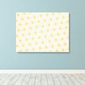 Veld van Daisies Canvas Print, Oranje Afdruk (Insitu (Houten vloer))