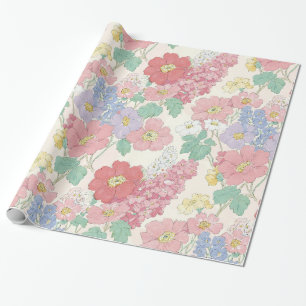 veld van de lente, tere bloemen Inpakpapier Cadeaupapier