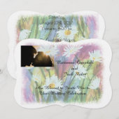 VELD VAN DE  WEDDINVITATIE VAN DE SCHIJVEN KAART (Voorkant / Achterkant)