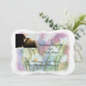 VELD VAN DE  WEDDINVITATIE VAN DE SCHIJVEN KAART (Staand voorkant)