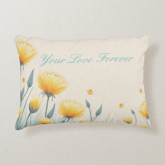 Veld van eindeloze liefde accent kussen (Voorkant)