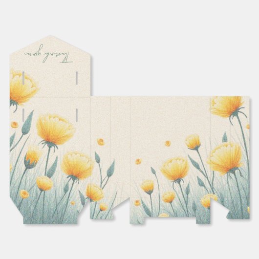 Veld van eindeloze liefde bedankdoosjes (Ongevouwen)