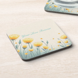 Veld van eindeloze liefde bier onderzetter