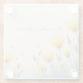 Veld van eindeloze liefde glazen onderzetter (Achterkant)