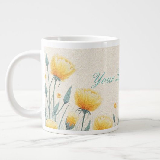 Veld van eindeloze liefde grote koffiekop (Links)