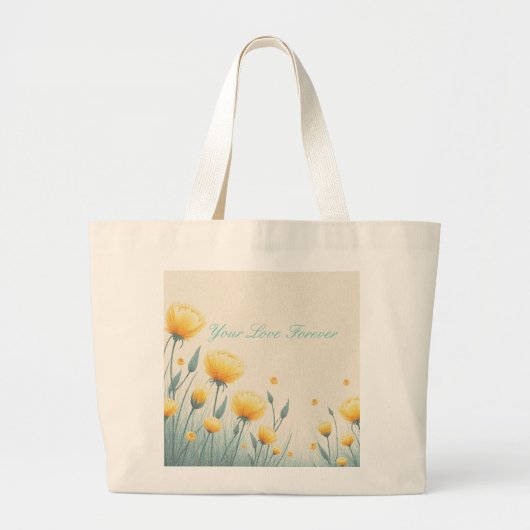 Veld van eindeloze liefde grote tote bag (Voorkant)