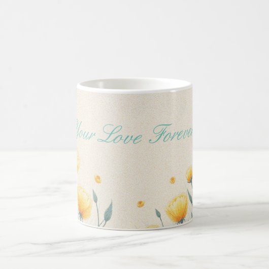 Veld van eindeloze liefde koffiemok (Center)