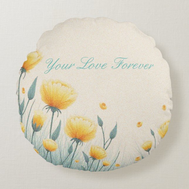 Veld van eindeloze liefde rond kussen (Voorkant)