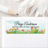 Veld van het label van het retouradres van wilde b (Insitu)