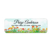 Veld van het label van het retouradres van wilde b (Voorkant)