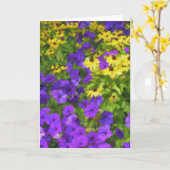 Veld van kleuren Wenskaart Kaart (Gele Bloem)