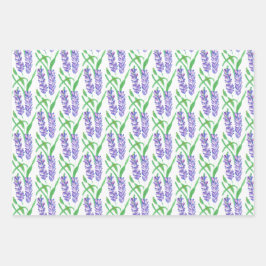 Veld van lavender-wikkeling van papiervellen inpakpapier vel