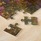 veld van lupine en Olympic Mountains bij Legpuzzel (Zijkant)