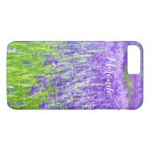Veld van Paarse lavendelbloemen gepersonaliseerd Case-Mate iPhone Case (Achterkant (Horizontaal))