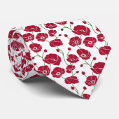 Veld van papavers rood stropdas (Opgerold)