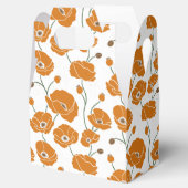 Veld van Poppies sinaasappel Bedankdoosjes (Geopend)