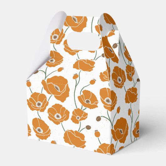 Veld van Poppies sinaasappel Bedankdoosjes (Voorkant Zijde)