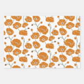 Veld van Poppies sinaasappel Inpakpapier Vel (Voorkant 3)