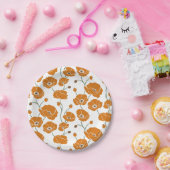 Veld van Poppies sinaasappel Papieren Bordje (Feest)