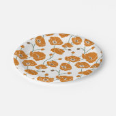 Veld van Poppies sinaasappel Papieren Bordje (Gekanteld)