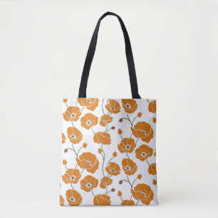 Veld van Poppies sinaasappel Tote Bag