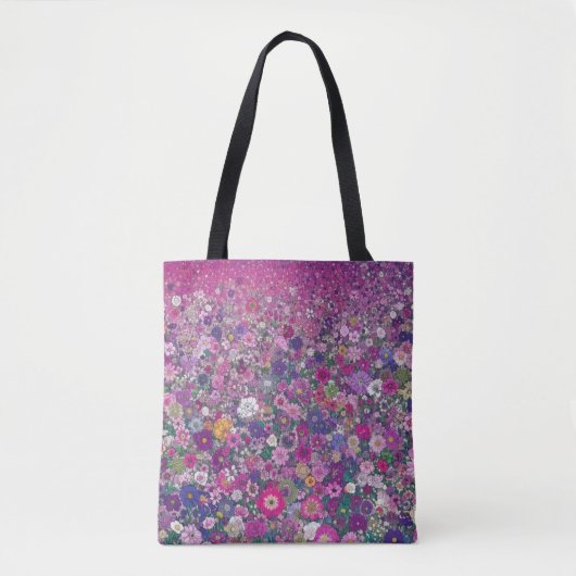 Veld van roze en Paarse wilde bloemen Tote Bag (Voorkant)