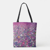 Veld van roze en Paarse wilde bloemen Tote Bag (Achterkant)
