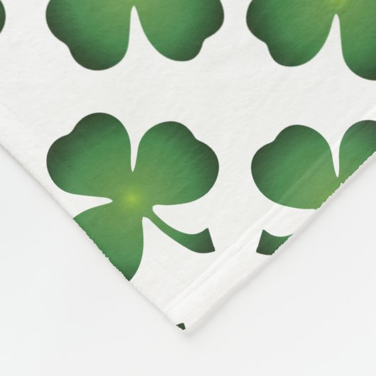 Veld van Shamrock Clovers Fleece Deken (Hoek)