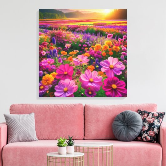 Veld van Straling Canvas Afdruk (Insitu (Woonkamer))