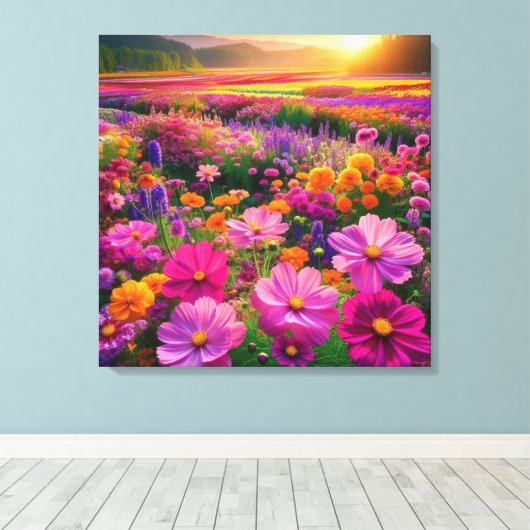 Veld van Straling Canvas Afdruk (Insitu (Houten vloer))