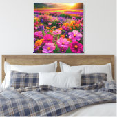 Veld van Straling Canvas Afdruk (Insitu (Slaapkamer))