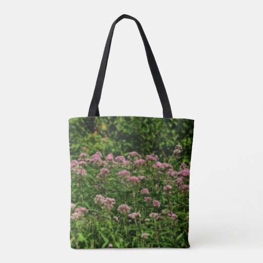 Veld van Sweet Joe Pye Weed Flowers Tote Bag (Achterkant)