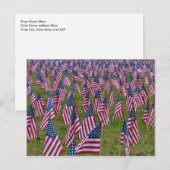Veld van vlaggen - Memorial American Flags Briefkaart (Voorkant / Achterkant)