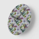 VELD VAN WITTE DAISIES CLOCK RONDE KLOK (Hoek)