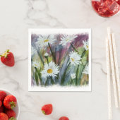 VELD VAN WITTE DAISY-STROMEN PAPIERNAPKINS SERVET (Insitu)