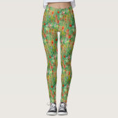 Veld van Zomerheerlijkheid Weide Bloemenbehang Leggings (Voorkant)