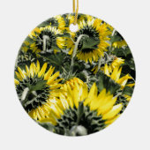 Veld van Zonnebloemen Keramisch Ornament (Voorkant)