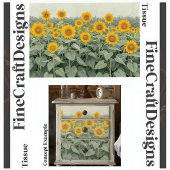 Veld van zonnebloemen Script Decoupage L&R 153 Tissuepapier