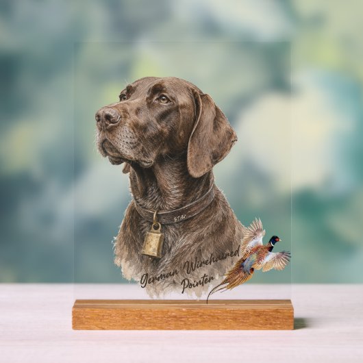 Veld & Veer - Duitse Staande Pointer met Acryl Bord (Neutraal)