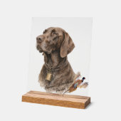 Veld & Veer - Duitse Staande Pointer met Acryl Bord (Hoek)