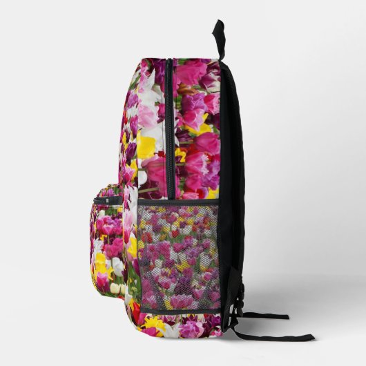 Veld vol tulpen bedrukte rugzak (Rechts)