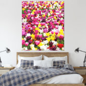 Veld vol tulpen canvas afdruk (Insitu (Slaapkamer))