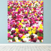 Veld vol tulpen canvas afdruk (Insitu (Houten vloer))