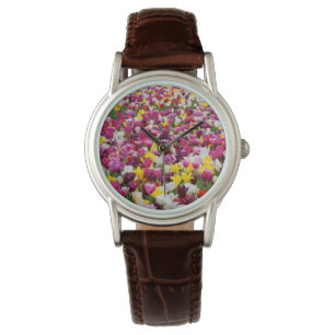 Veld vol tulpen horloge