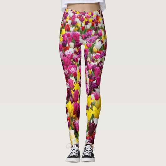 Veld vol tulpen leggings (Voorkant)
