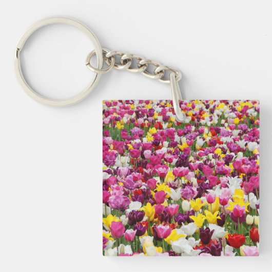 Veld vol tulpen sleutelhanger (voorkant)