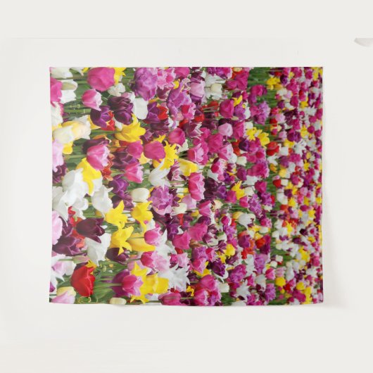 Veld vol tulpen wandkleed (Voorkant (horizontaal))