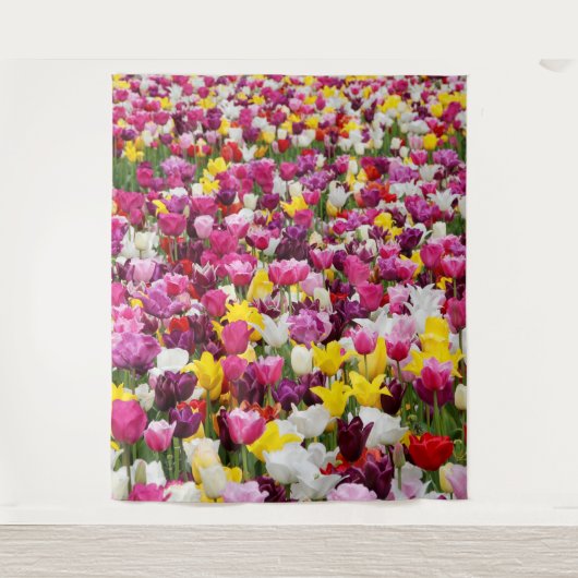 Veld vol tulpen wandkleed (Voorkant)