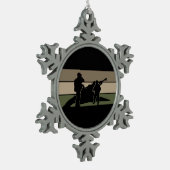 Veldartillerie Tin Sneeuwvlok Ornament (Links)